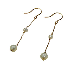 Boucles d'oreilles pendantes en Or jaune 18K