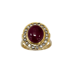 Bague en Or Jaune 18k avec 20 Diamants - T54- 5.59G