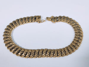 Bracelet Maillon Américain en Or Jaune 18K 20cm