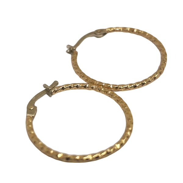 Créoles martelées en Or Jaune 18k