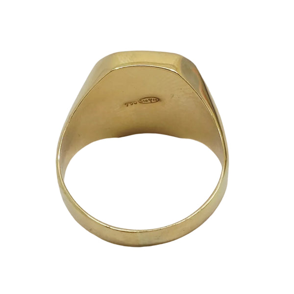 Chevalière en or jaune 18k, taille 65