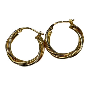 Boucles d'oreilles créoles en or jaune 18K - 1.60gr