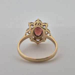Bague Marguerite en Or Jaune 18K avec oxydes
