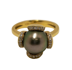 Bague Fleur en Or Jaune 18 K