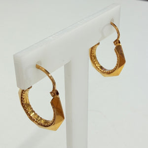 Boucles d'Oreilles Créoles en Or Jaune 18k