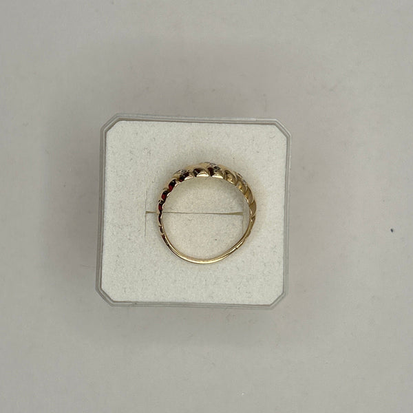 Bague en Or 750 avec 10 Diamants