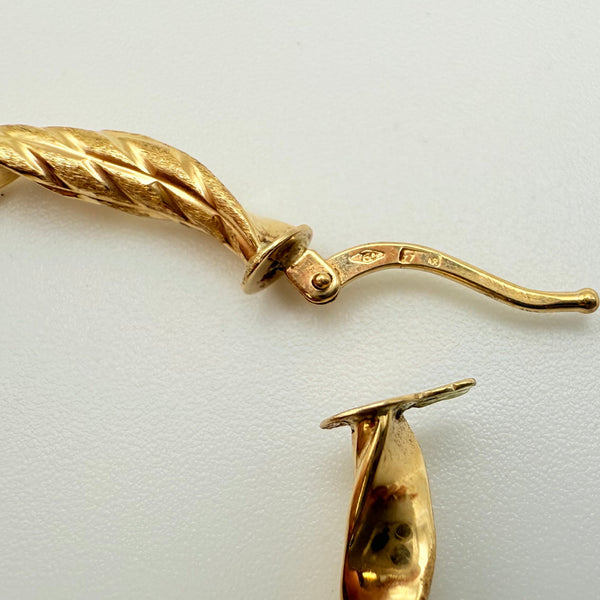 Boucles d'oreilles créoles en or jaune 18K 3.2 Grs
