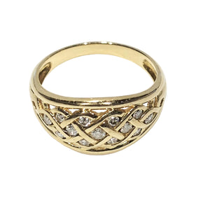 Bague en or 18 carats sertie de diamants