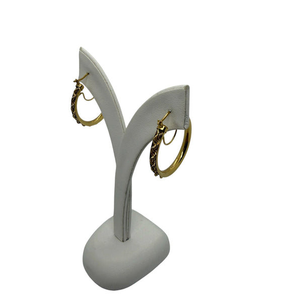 Boucles d'oreilles créoles en or jaune 18K