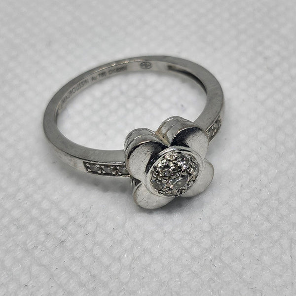 Bague en Or Blanc et Diamants Taille -52