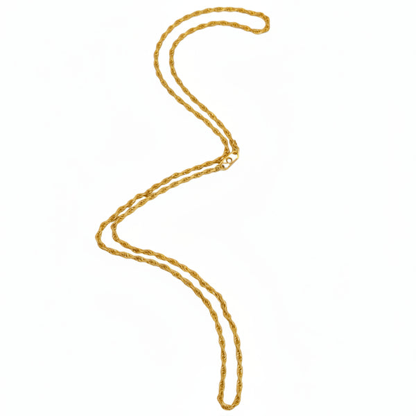 Collier Matinée 18 Carats en Or Jaune Torsadé