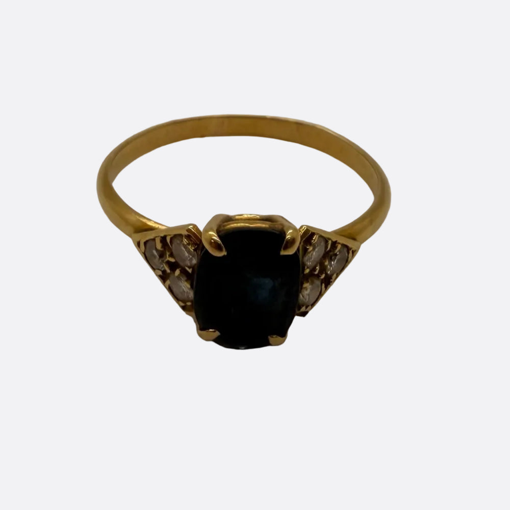 Solitaire en Or jaune 18K - Taille 52 - 1.97g