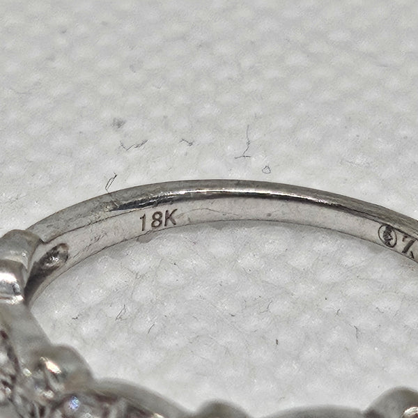Bagues Or Gris avec 23 Diamants Taille - 50