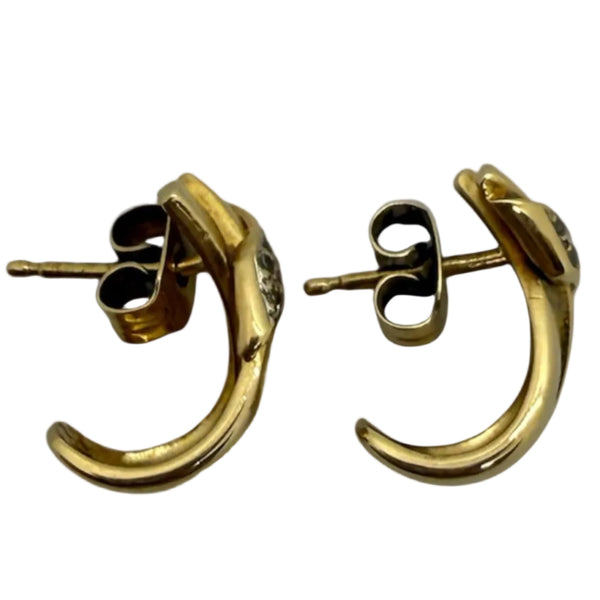 Boucles d'oreilles fantaisie en Or Jaune 18K - 3.53Grs