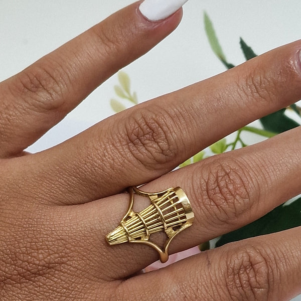 Bague en Or Jaune 18K Taille-55