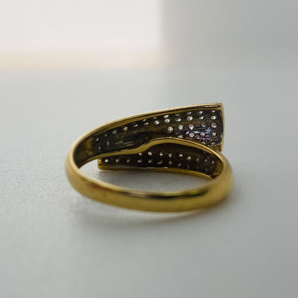 Bague en Or Jaune avec 74 Diamants - T 55