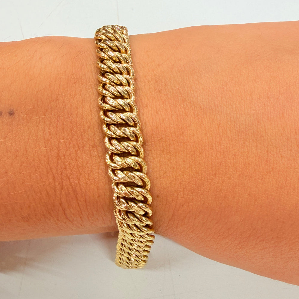 Bracelet Maille Américaine Or Jaune 18k