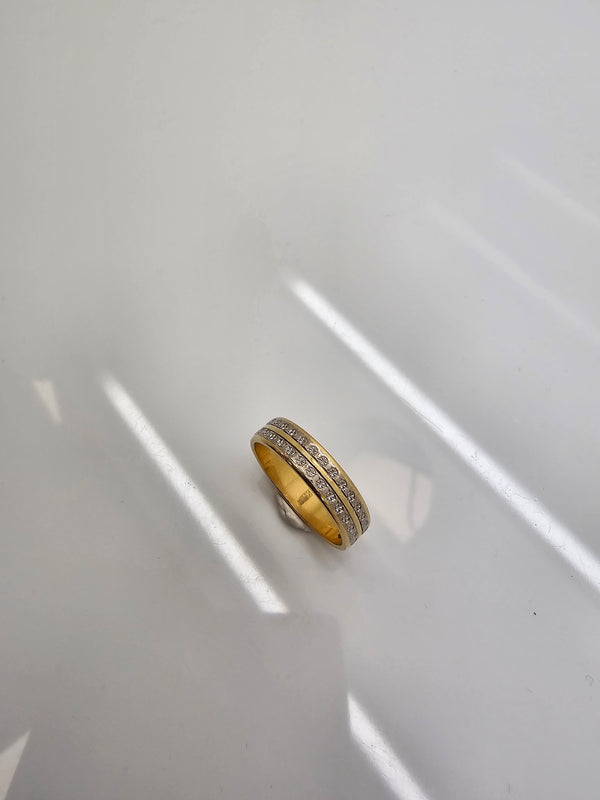 Bague en Or Jaune 18K - 4.69 Grs - Taille 57