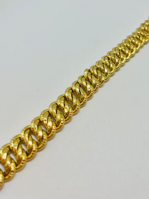 Bracelet Gourmette en Or Jaune 18k - 18.80 G