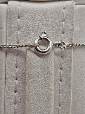 Collier maille Forçat en Or Blanc - 2.90 Grs - 47 Cm