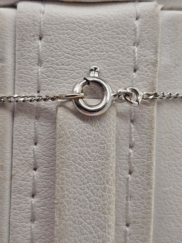 Collier maille Forçat en Or Blanc - 2.90 Grs - 47 Cm