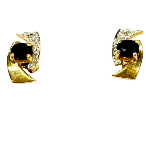 Boucles d'oreilles or 750 avec diamant