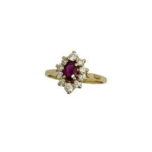 Bagues Marquise en Or Jaune 18 k