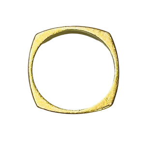 Bague 3 or 750/1000 Carré Sans Pierres