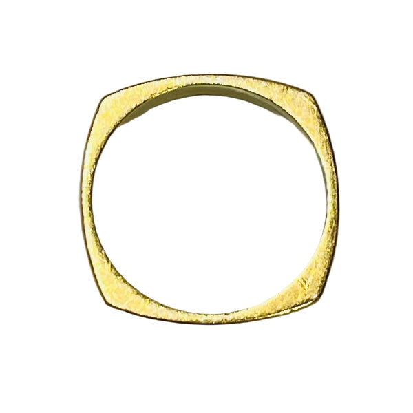 Bague 3 or 750/1000 Carré Sans Pierres