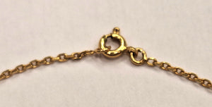 Collier Princesse Or Jaune 18K avec Anneau Ressort