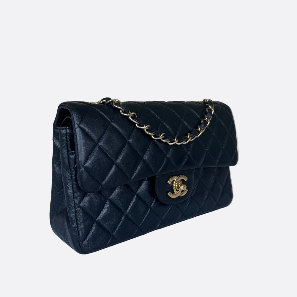 Sac Chanel Timeless 23 cm en Cuir Noir Vintage
