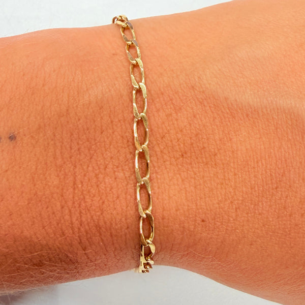 Bracelet Maille Cheval en Or Jaune 18k