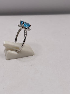 Bague Mauboussin topaze en Or Gris 18 K - Taille 59 - 2.27 G