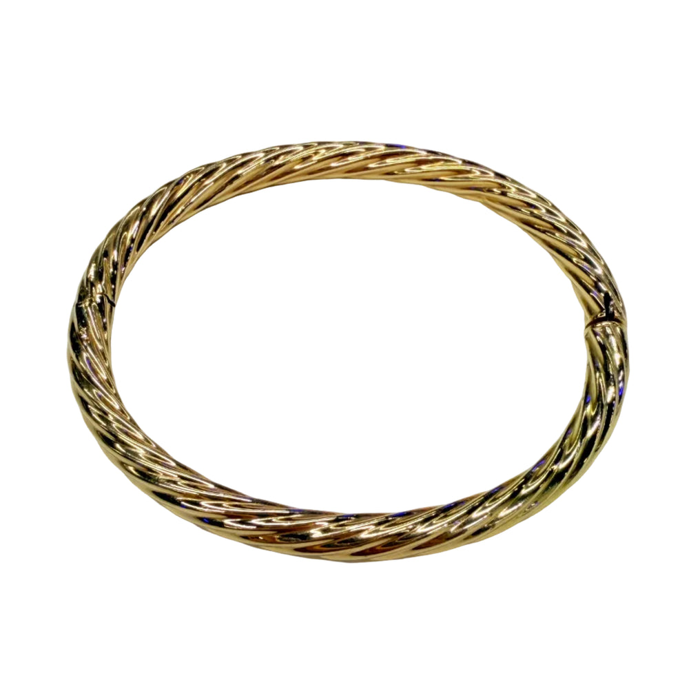 Bracelet jonc torsadé en Or Jaune 18 K