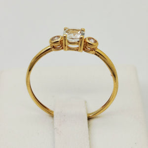 Bague Empierrée en Or Jaune 18K – Taille 52