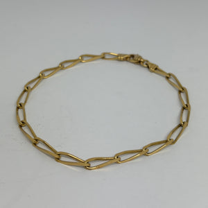 Bracelet Maillon Cheval en Or Jaune 18K - 22cm - 7.99G
