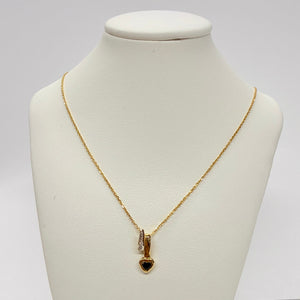 Collier Princesse Or Jaune et Blanc 18k avec Saphir et Diamant 1.81 Grs