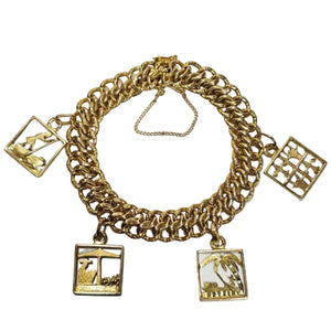 Bracelet en Or Jaune 18K Maille Américaine