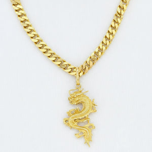 Pendentif or 18k Dragon