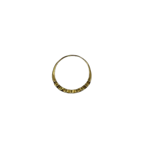 Bague Demi-Tour en Or Jaune Diamants 18K - Taille 56- 2.29g