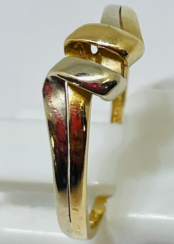 Bague entremêlée en or 18 carats, taille 55