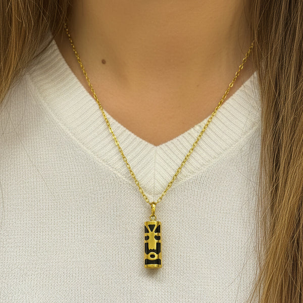 Pendentif Tiki en Or Jaune 18K
