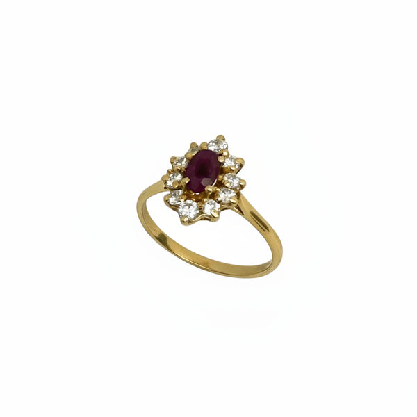 Bagues Marquise en Or Jaune 18 k
