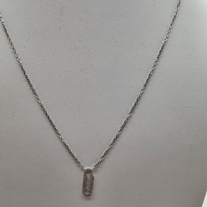 Collier pendentif en or blanc 18k - 2.87 G
