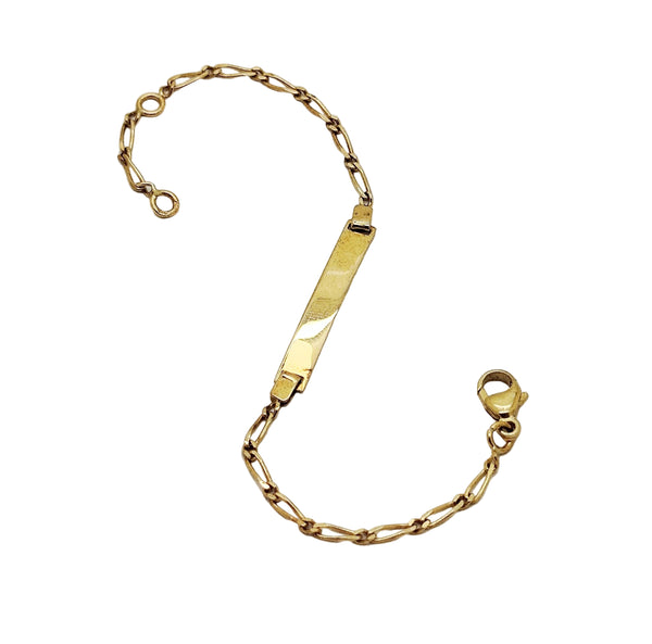 Bracelet identité en or jaune 18k - 2.05 G