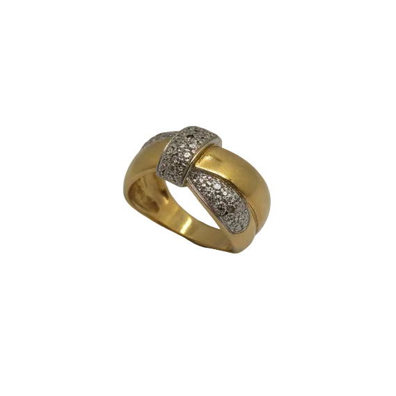 Bague Tank en Or Jaune 18 K - Taille 52