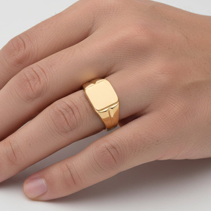 Chevalière en Or Jaune 18 carats