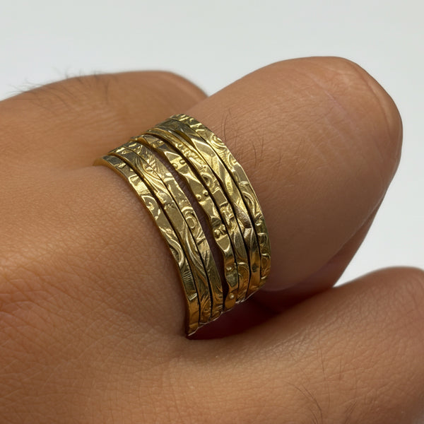 Bague Semainier en Or Jaune 18k