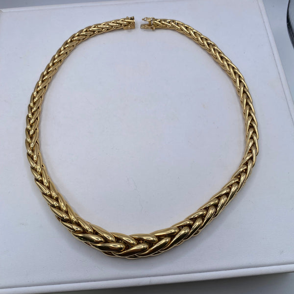 Collier Or Jaune 18 Carats Longueur-45 cm
