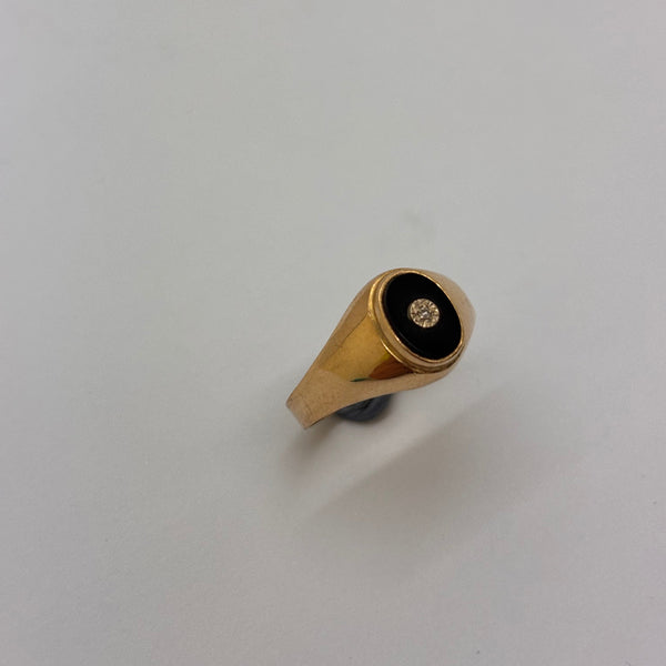 Chevalière en Or Jaune 18K Taille-53